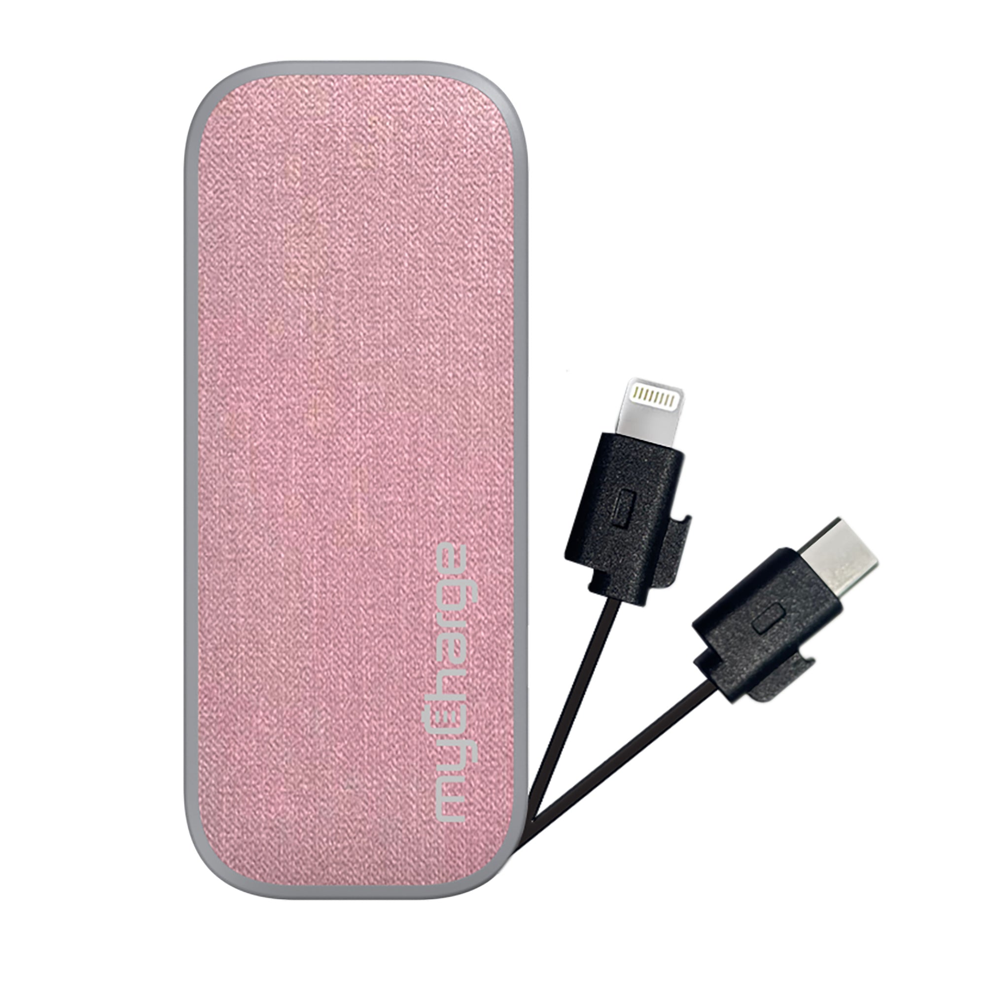 myCharge PowerHub Mini 3000mAh/12W Output Power Bank with Integrated Charging Cables